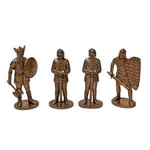 Lot of 4 Vintage Metal Soldier Figures – 1970s 1.5" Ancient Warriors